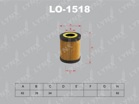 Масляный фильтр LYNX LO1518