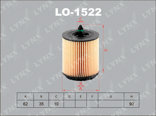 Масляный фильтр LYNX LO1522