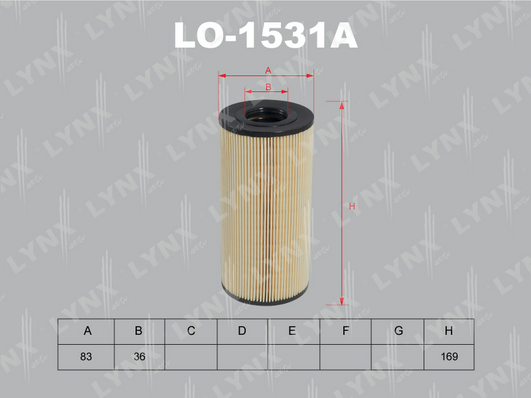Масляный фильтр LYNX LO1531A