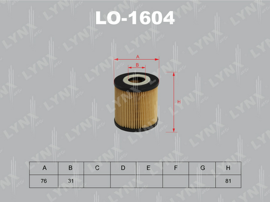 Масляный фильтр LYNX LO1604
