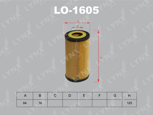 Масляный фильтр LYNX LO1605