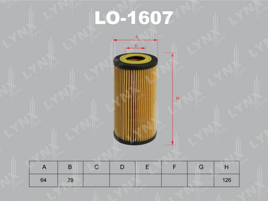 Масляный фильтр LYNX LO1607