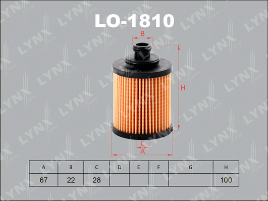 Масляный фильтр LYNX LO1810