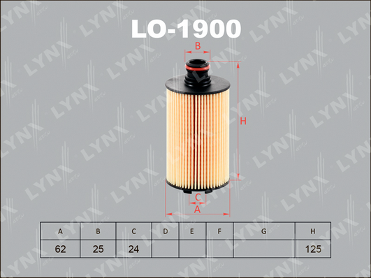 Масляный фильтр LYNX LO1900
