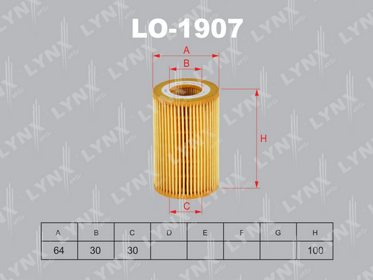 Масляный фильтр LYNX LO1907