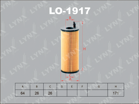 Масляный фильтр LYNX LO1917