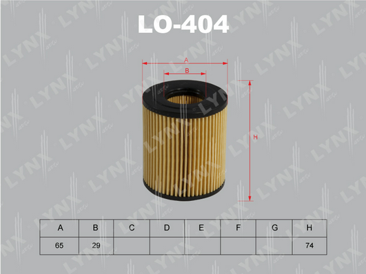 Масляный фильтр LYNX LO404