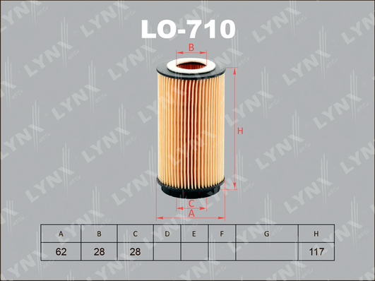 Масляный фильтр LYNX LO710