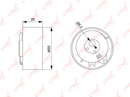 Натяжной ролик, ремень ГРМ LYNX PB1240