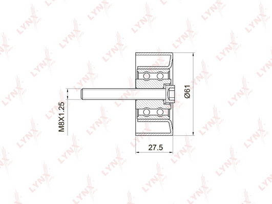 Паразитный / Ведущий ролик, зубчатый ремень LYNX PB3027