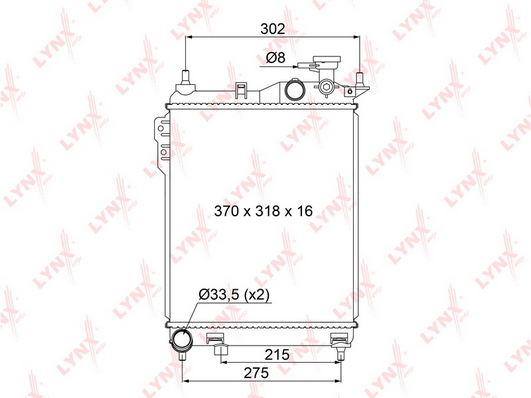 Радиатор, охлаждение двигателя LYNX RB1058