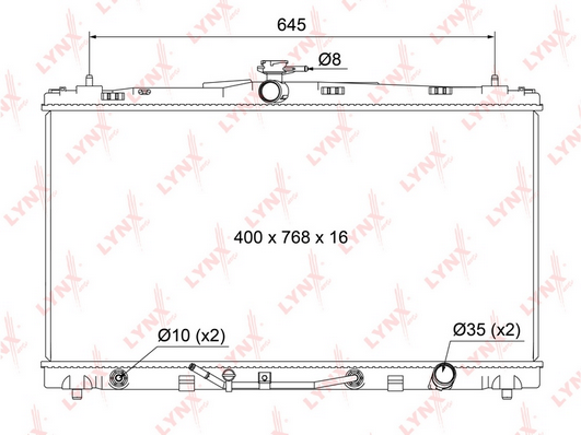 Радиатор, охлаждение двигателя LYNX RB1126