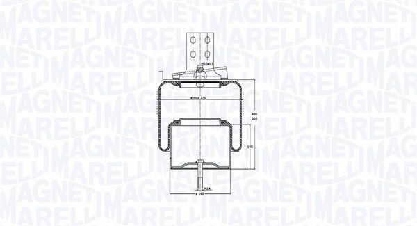 Кожух пневматической рессоры MAGNETI MARELLI 030607020168