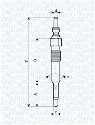 Свеча накаливания MAGNETI MARELLI 062900028304