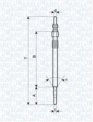 Свеча накаливания MAGNETI MARELLI 062900047304