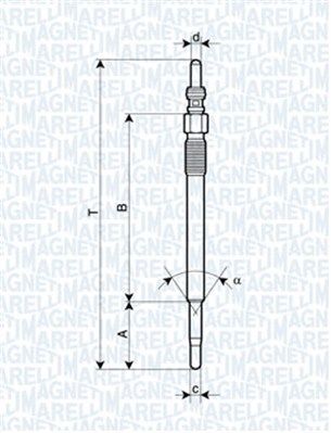 Свеча накаливания MAGNETI MARELLI 062900048304