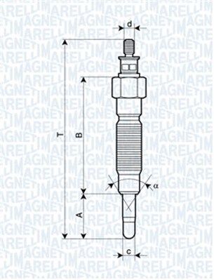 Свеча накаливания MAGNETI MARELLI 062900064304