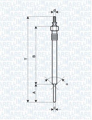 Свеча накаливания MAGNETI MARELLI 062900066304