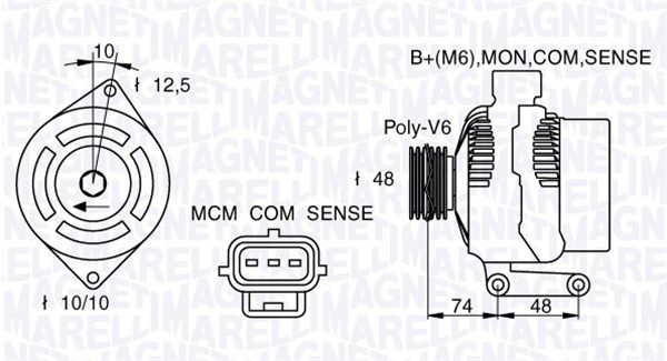 Генератор MAGNETI MARELLI 063377411010