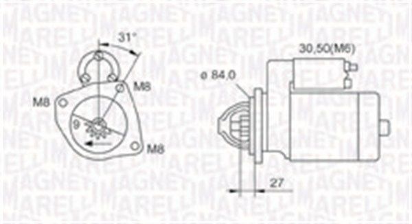 Стартер MAGNETI MARELLI 063721203010