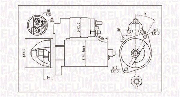 Стартер MAGNETI MARELLI 063721410010