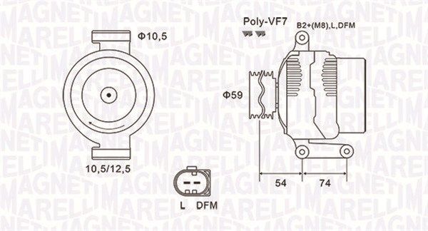 Генератор MAGNETI MARELLI 063731922010
