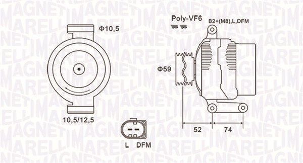 Генератор MAGNETI MARELLI 063731928010