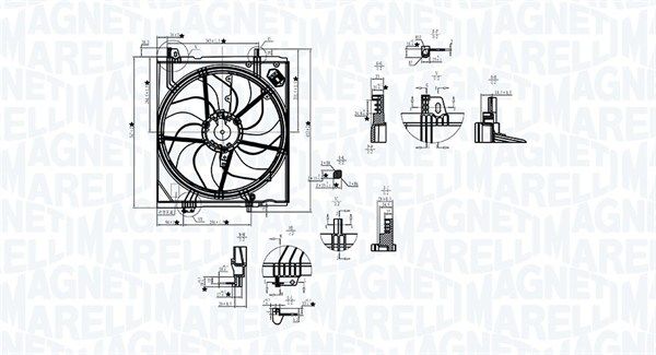 Вентилятор, охлаждение двигателя MAGNETI MARELLI 069422787010