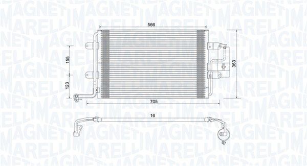 Конденсатор, кондиционер MAGNETI MARELLI 350203735000