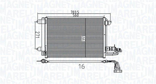 Конденсатор, кондиционер MAGNETI MARELLI 350203737000