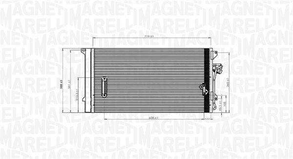 Конденсатор, кондиционер MAGNETI MARELLI 350203743000