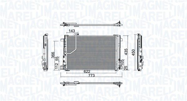 Конденсатор, кондиционер MAGNETI MARELLI 350203755000