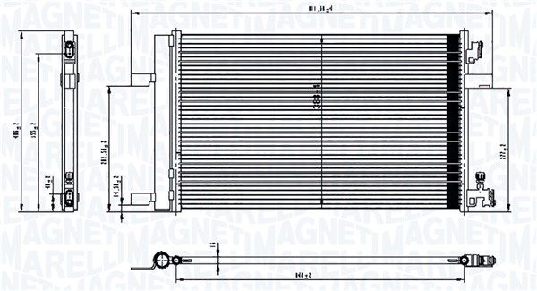 Конденсатор, кондиционер MAGNETI MARELLI 350203760000