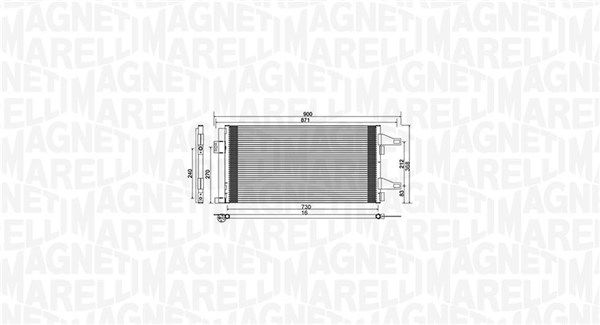 Конденсатор, кондиционер MAGNETI MARELLI 350203761000