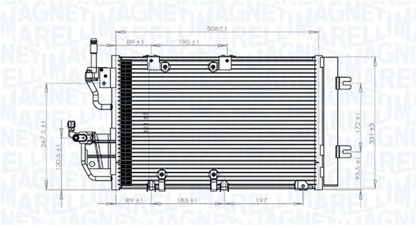 Конденсатор, кондиционер MAGNETI MARELLI 350203771000
