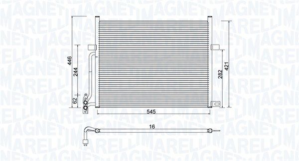 Конденсатор, кондиционер MAGNETI MARELLI 350203776000