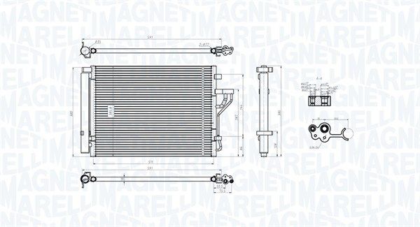 Конденсатор, кондиционер MAGNETI MARELLI 350203778000