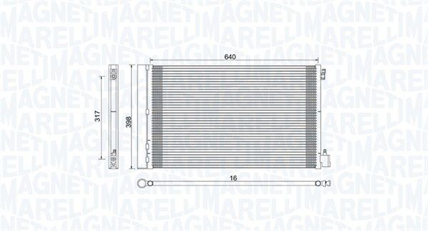 Конденсатор, кондиционер MAGNETI MARELLI 350203779000