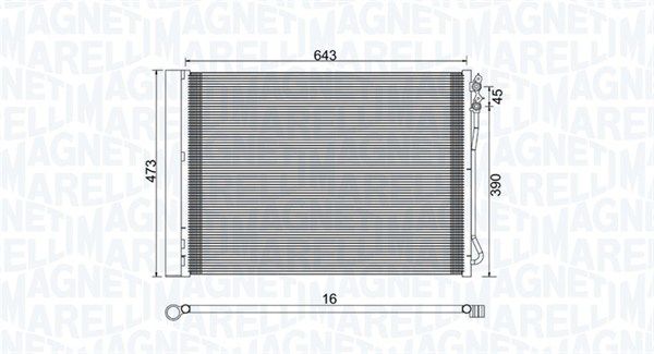 Конденсатор, кондиционер MAGNETI MARELLI 350203781000