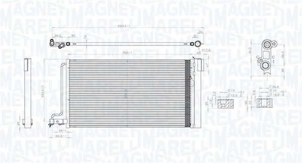 Конденсатор, кондиционер MAGNETI MARELLI 350203796000