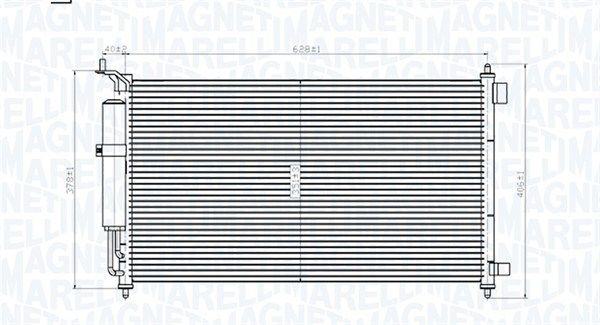 Конденсатор, кондиционер MAGNETI MARELLI 350203829000