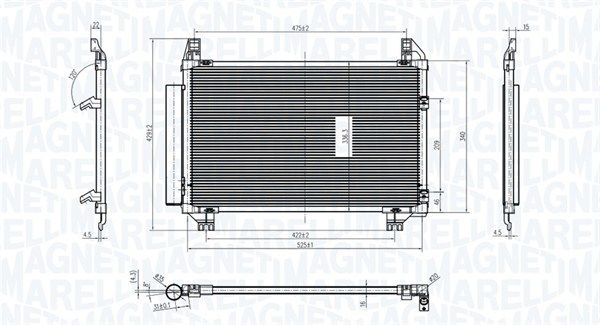Конденсатор, кондиционер MAGNETI MARELLI 350203837000