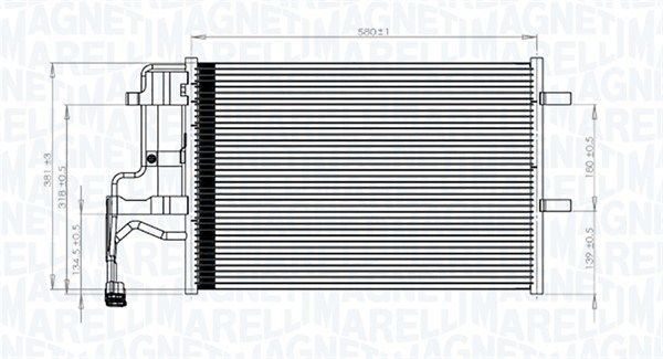 Конденсатор, кондиционер MAGNETI MARELLI 350203844000