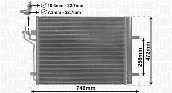 Конденсатор, кондиционер MAGNETI MARELLI 350203880000