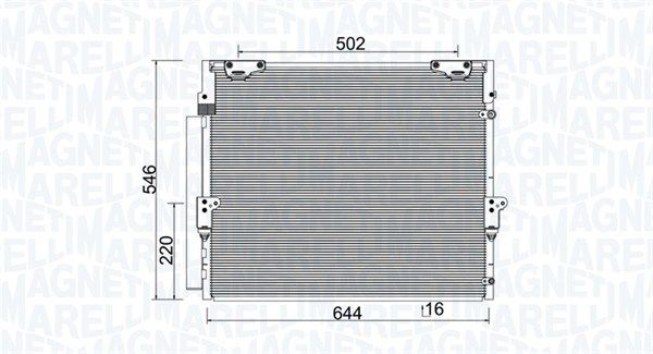Конденсатор, кондиционер MAGNETI MARELLI 350203926000