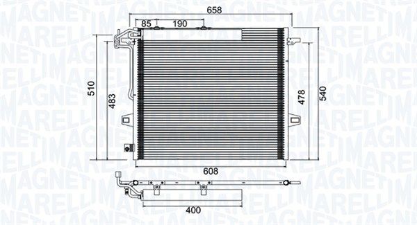 Конденсатор, кондиционер MAGNETI MARELLI 350203947000