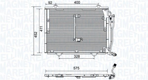 Конденсатор, кондиционер MAGNETI MARELLI 350203948000