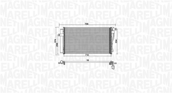 Конденсатор, кондиционер MAGNETI MARELLI 350203953000