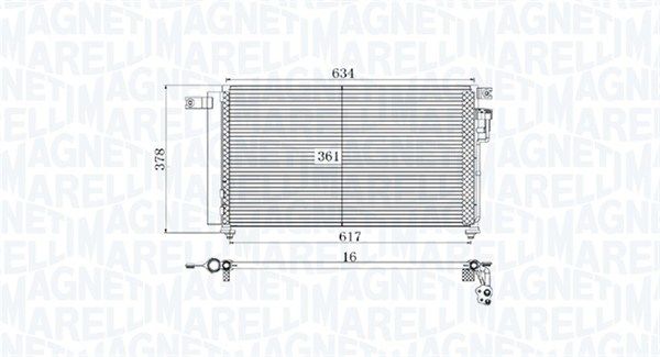 Конденсатор, кондиционер MAGNETI MARELLI 350203961000