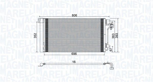 Конденсатор, кондиционер MAGNETI MARELLI 350203962000